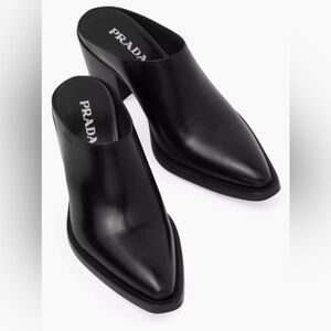 Prada Brushed Leather Mule - New in Box - Size 9 1/2